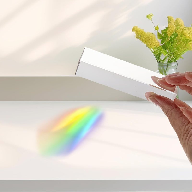 Young4us 3pc Crystal Prisms Set 2" 4" 6"Lengths Equilateral Crystal Triangular Optical Glass Prism Teaching Refracted Light Spectrum Physics Rainbow Maker Photography Props - Image 3